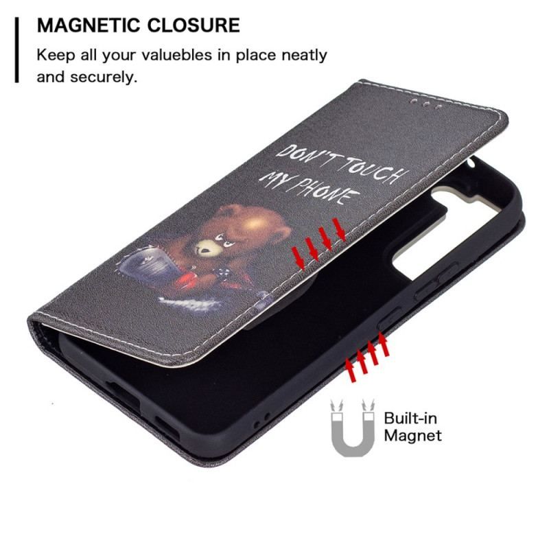 Flip Cover Samsung Galaxy S22 5G Ours Dangereux