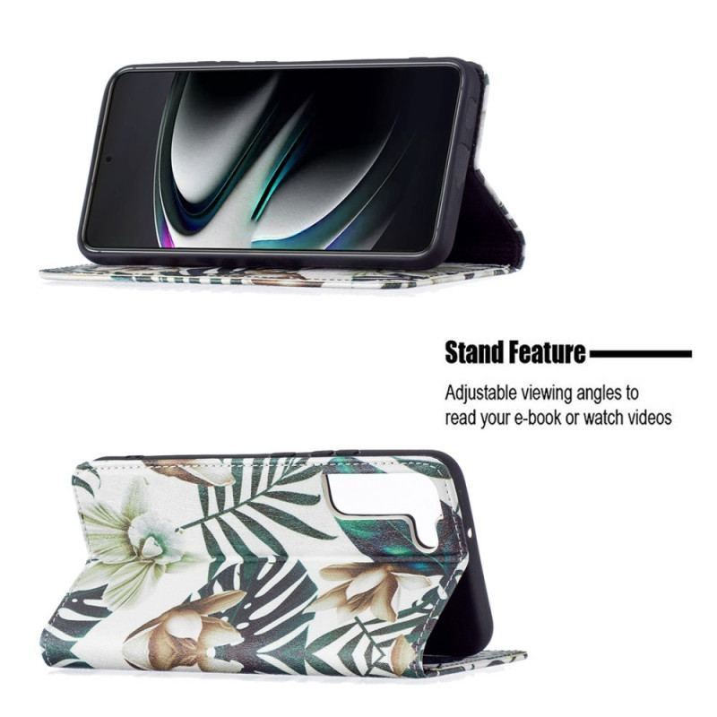 Flip Cover Samsung Galaxy S22 Plus 5G Feuilles