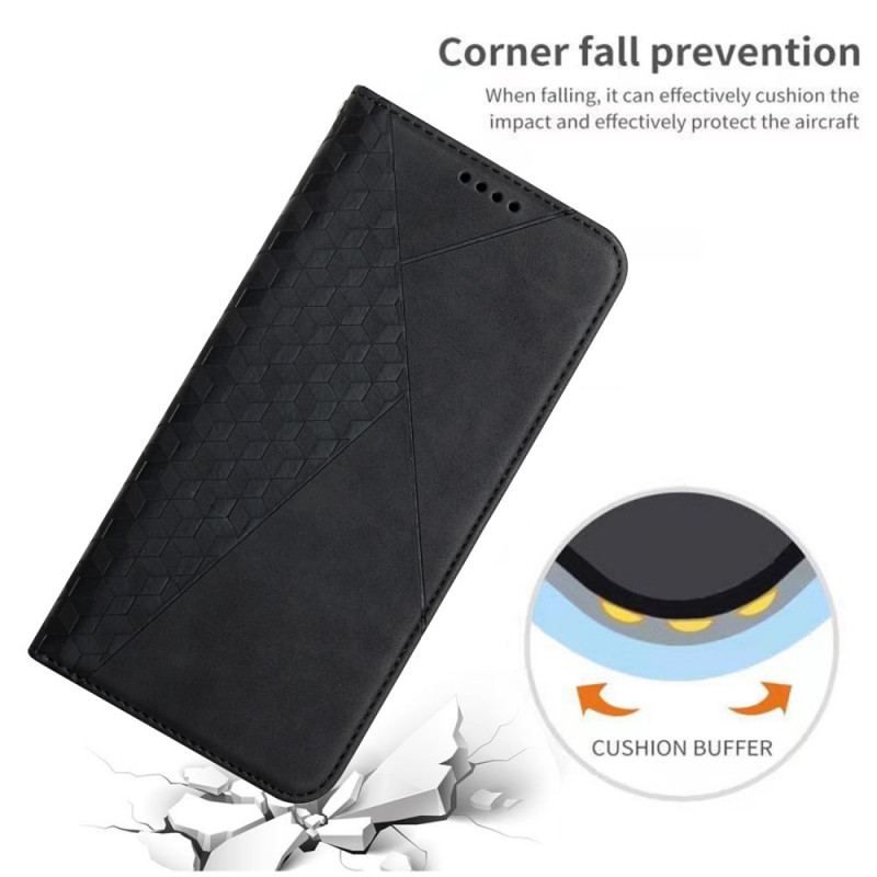 Flip Cover Samsung Galaxy S22 Plus 5G Style Cuir Texture Diamant