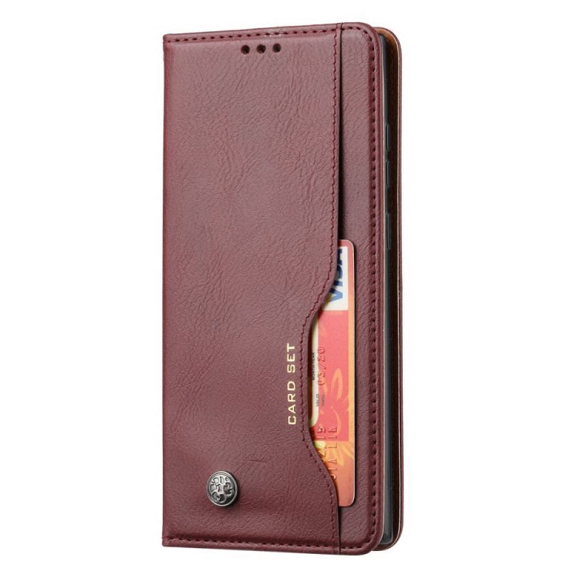 Flip Cover Samsung Galaxy S22 Ultra 5G Simili Cuir Porte-Cartes