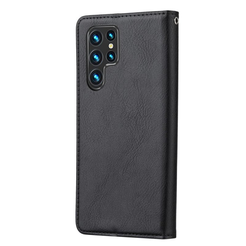 Flip Cover Samsung Galaxy S22 Ultra 5G Simili Cuir Porte-Cartes