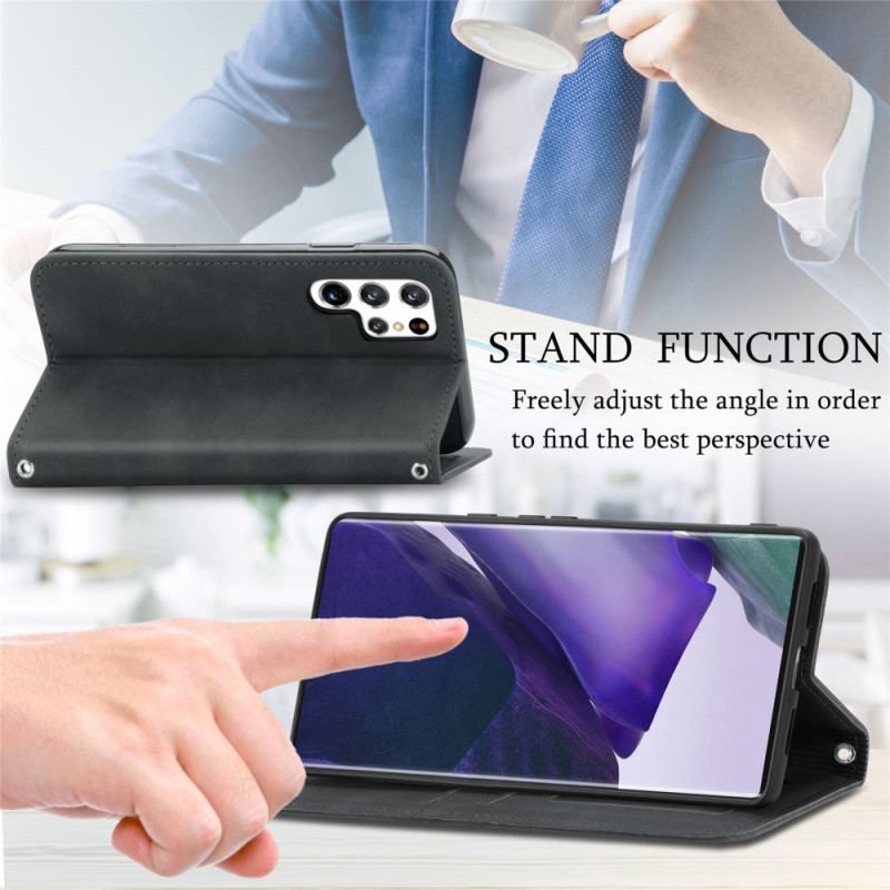 Flip Cover Samsung Galaxy S22 Ultra 5G Skin-Touch Design