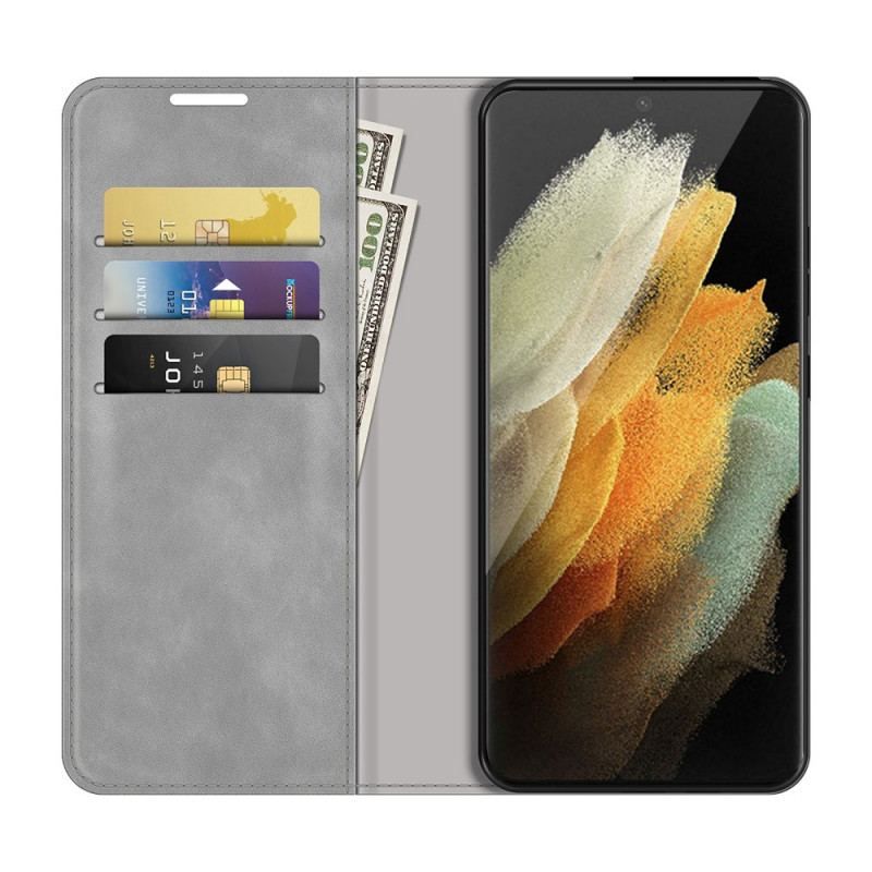 Flip Cover Samsung Galaxy S22 Ultra 5G Style Cuir Design