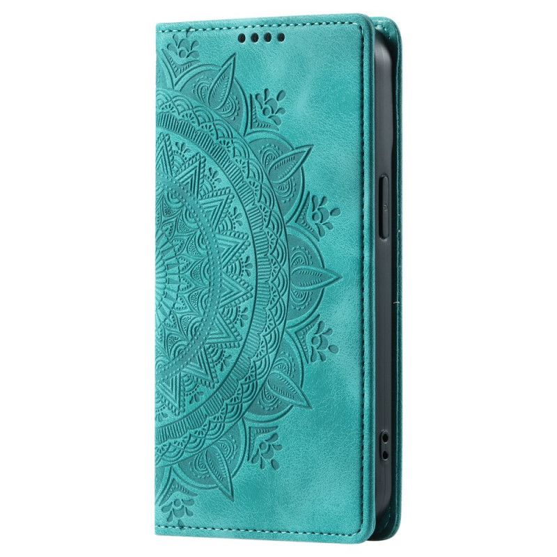 Flip Cover Samsung Galaxy S24 FE Effet Daim Mandala