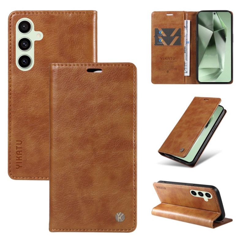 Flip Cover Samsung Galaxy S24 Vintage YIKATU