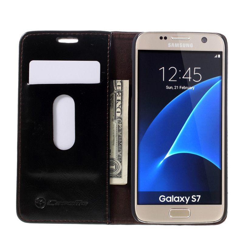 Flip Cover Samsung Galaxy S7 Caseme Oil Wax