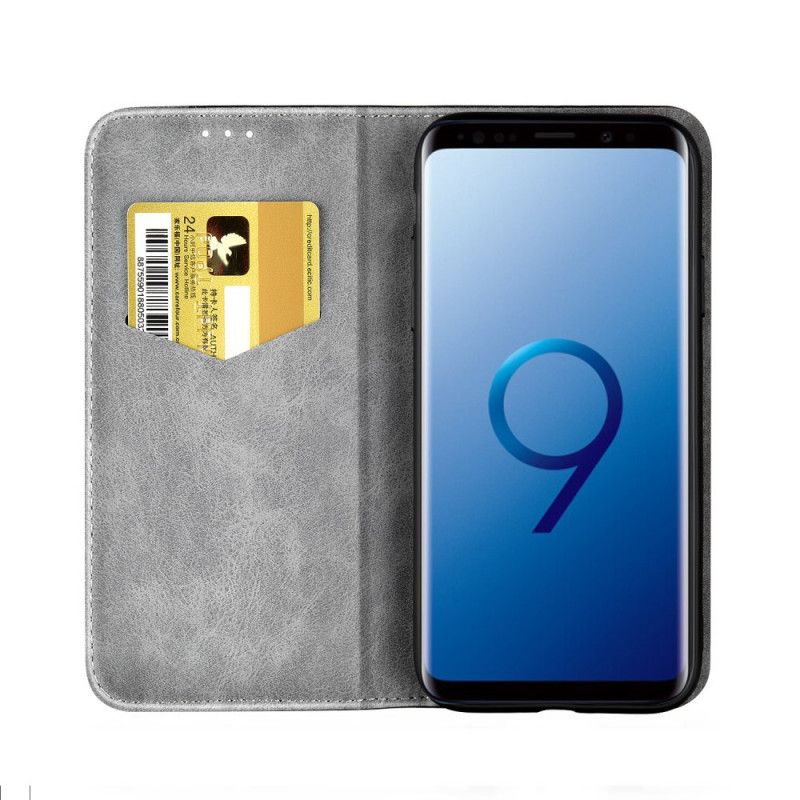 Flip Cover Samsung Galaxy S9 Bicolore Effet Cuir