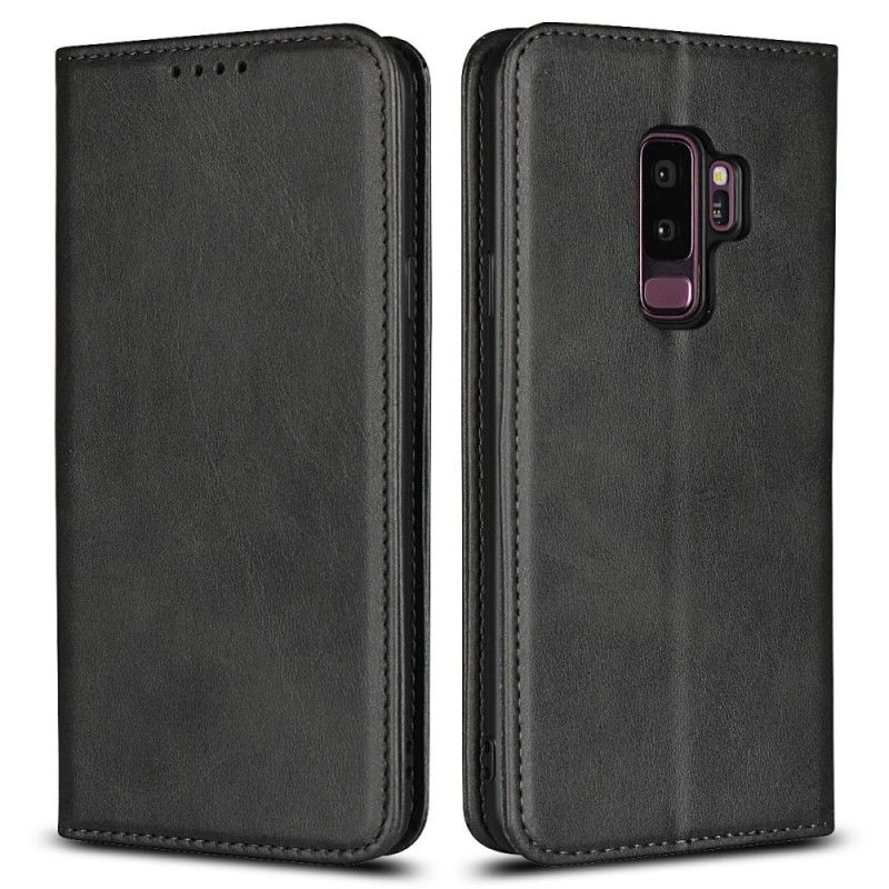 Flip Cover Samsung Galaxy S9 Plus Simili Cuir Coutures