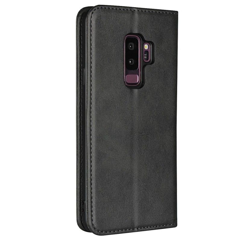 Flip Cover Samsung Galaxy S9 Plus Simili Cuir Coutures