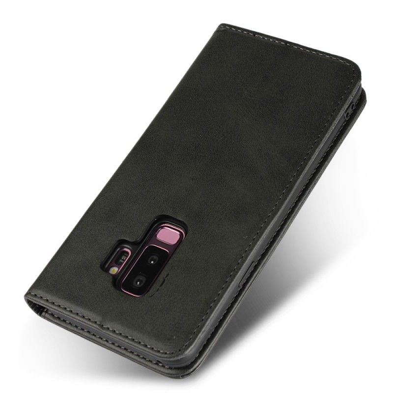 Flip Cover Samsung Galaxy S9 Plus Simili Cuir Coutures