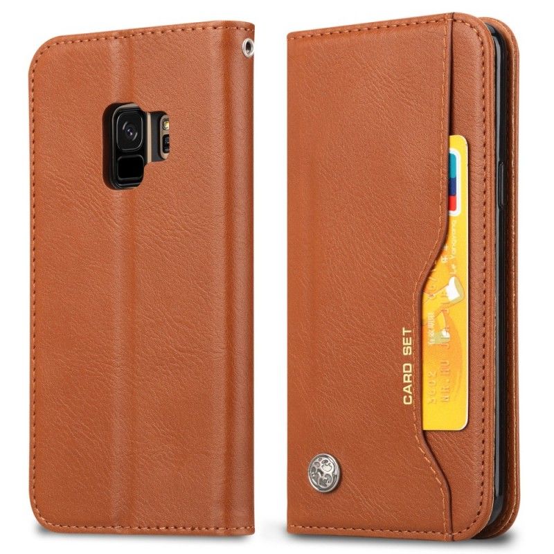 Flip Cover Samsung Galaxy S9 Simili Cuir Porte-cartes