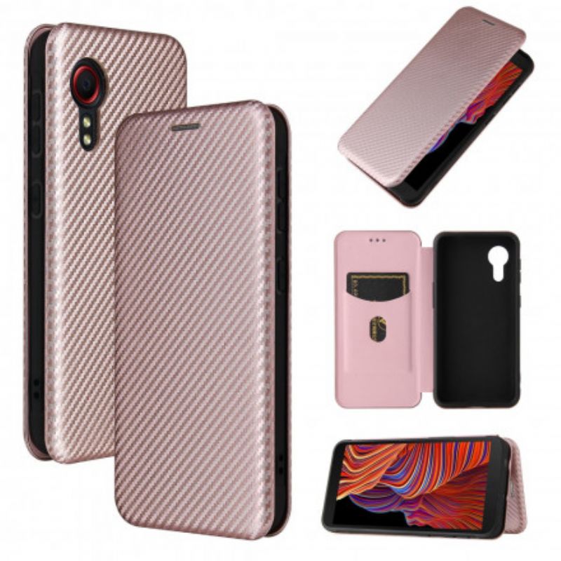 Flip Cover Samsung Galaxy XCover 5 Fibre Carbone