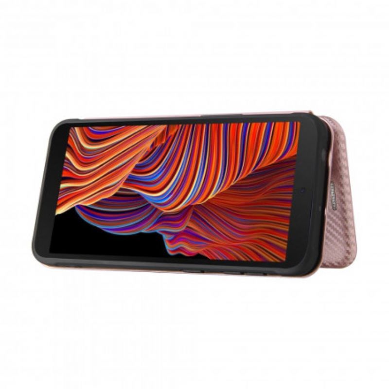 Flip Cover Samsung Galaxy XCover 5 Fibre Carbone