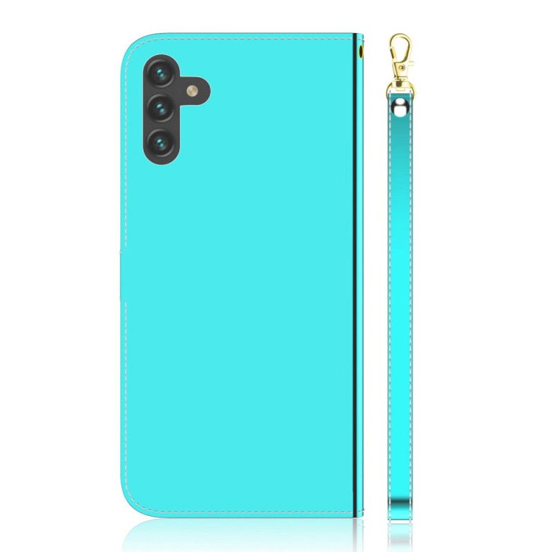 Housse Pour Samsung Galaxy A13 5G Simili Cuir Couverture Miroir