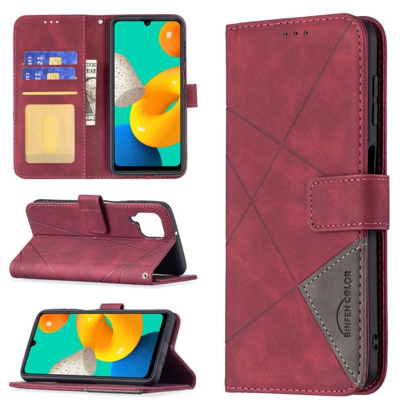 Housse Pour Samsung Galaxy M32 Triangles Binfen Color