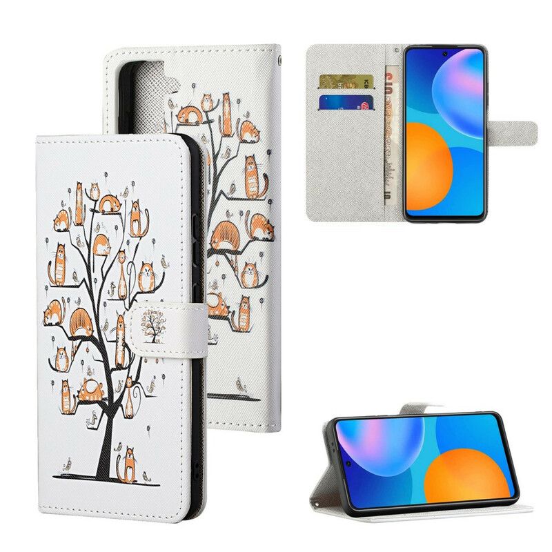 Housse Pour Samsung Galaxy S21 FE Funky Cats À Lanière