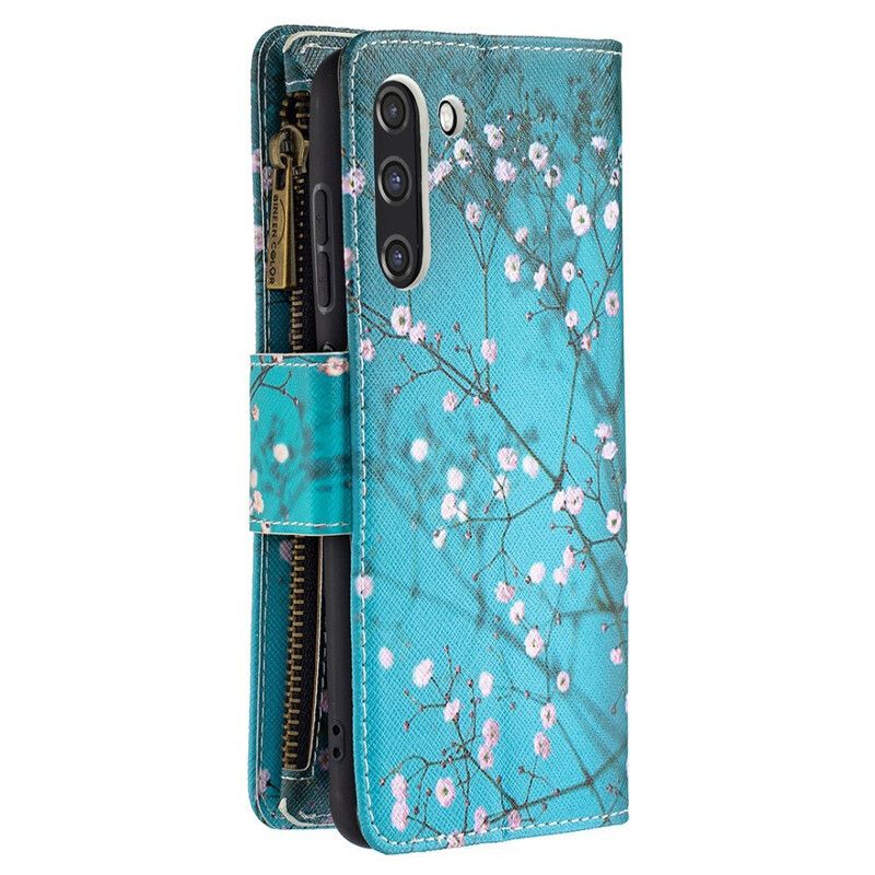 Housse Pour Samsung Galaxy S21 FE Poche Zippée Arbre