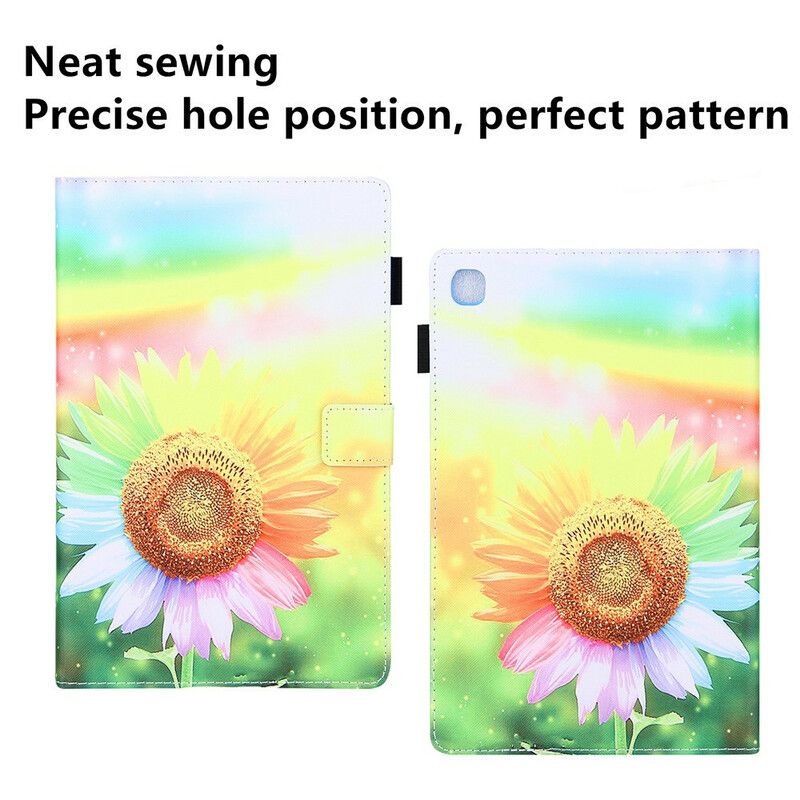 Housse Pour Samsung Galaxy Tab A7 Lite Fleurs Au Soleil