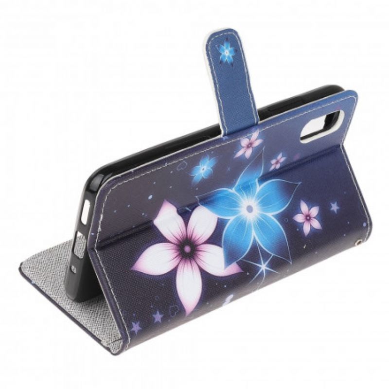 Housse Pour Samsung Galaxy XCover 5 Fleurs Lunaires À Lanière