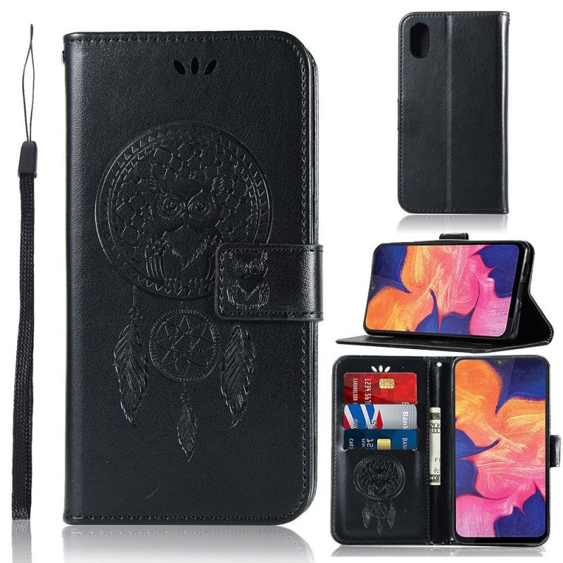 Housse Samsung Galaxy A10e Effet Cuir Attrape Rêves Hibou