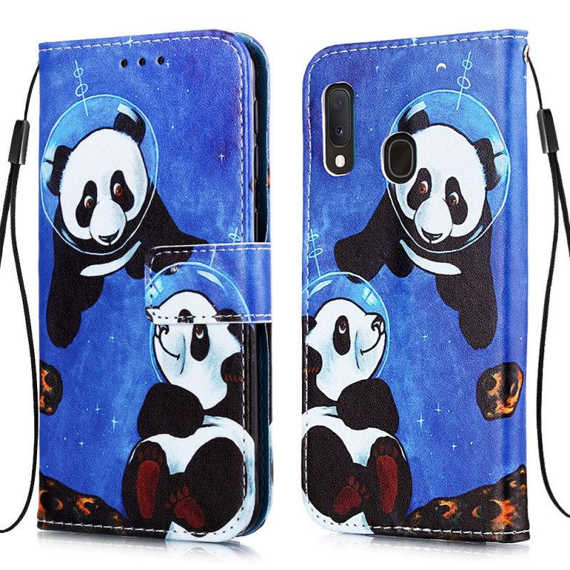 Housse Samsung Galaxy A10e Panda Cosmonautes