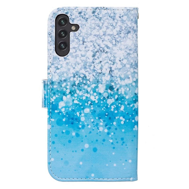 Housse Samsung Galaxy A13 5G / A04s Dégradé Paillettes Bleues