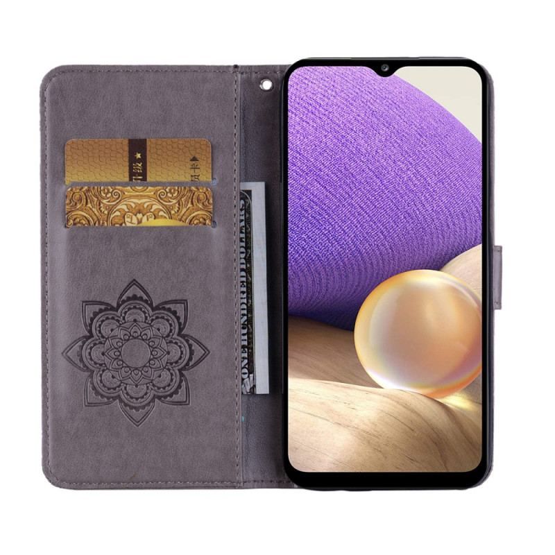 Housse Samsung Galaxy A13 5G / A04s Hibou Mandala et Breloque