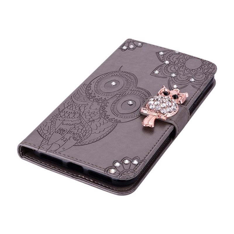 Housse Samsung Galaxy A13 5G / A04s Hibou Mandala et Breloque