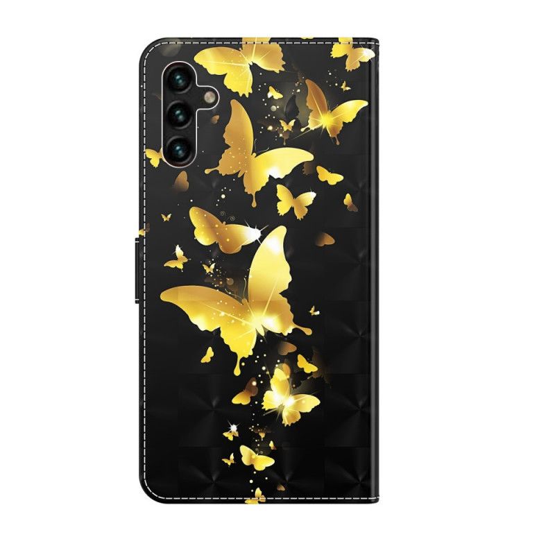 Housse Samsung Galaxy A13 5G Papillons Jaunes