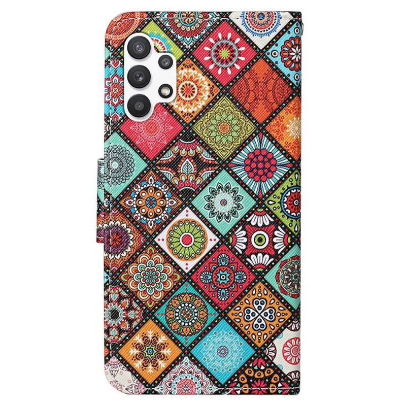 Housse Samsung Galaxy A13 Patchwork avec Lanière