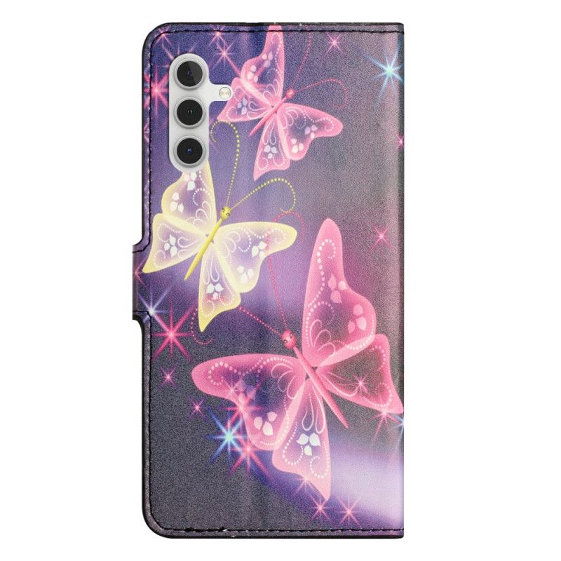 Housse Samsung Galaxy A15 5G Papillons Scintillants