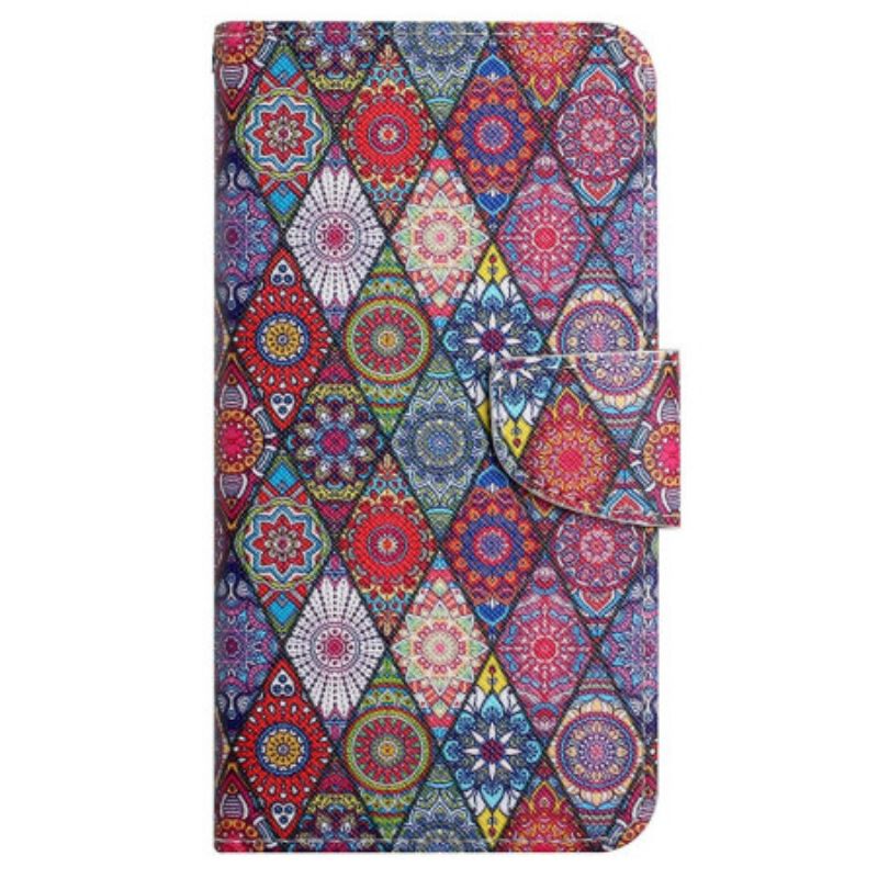 Housse Samsung Galaxy A15 5G Patchwork à Lanière