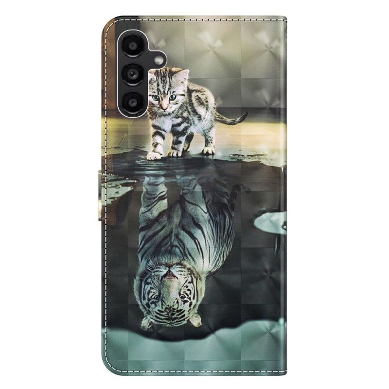 Housse Samsung Galaxy A15 Chat et Tigre