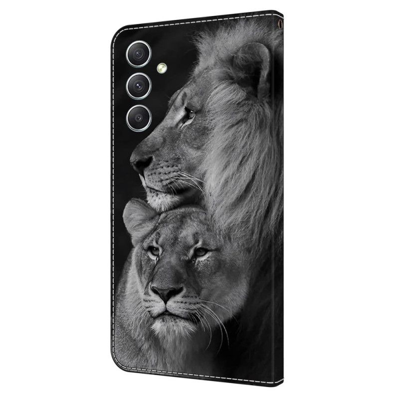 Housse Samsung Galaxy A15 Couple de Lions