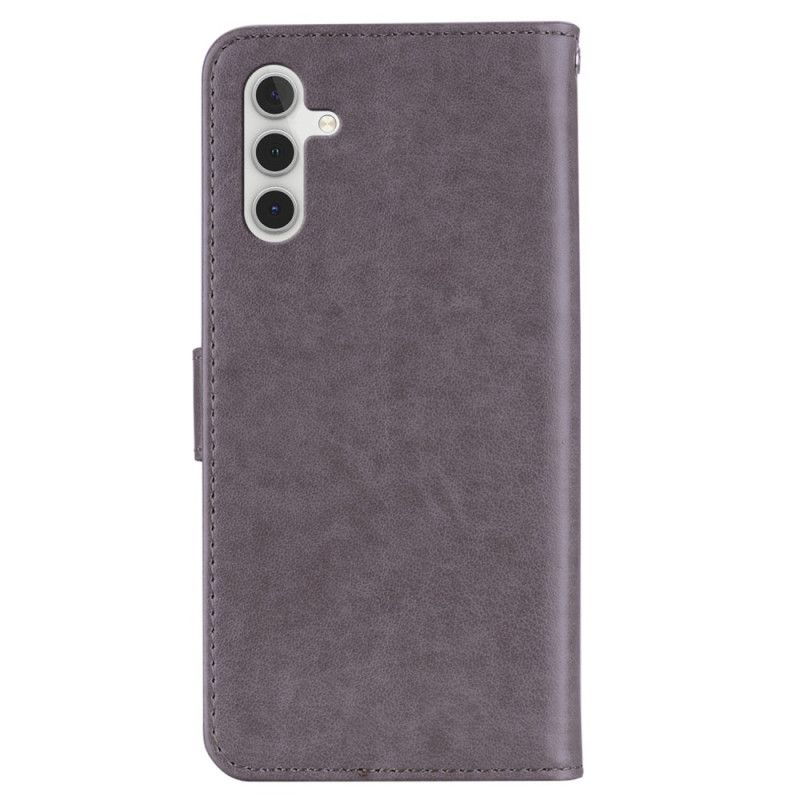 Housse Samsung Galaxy A15 Motif de Hibou à Lanière