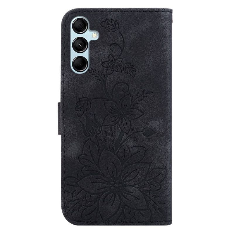 Housse Samsung Galaxy A15 Motif Floral à Lanière