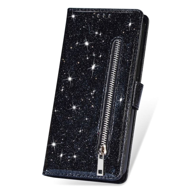 Housse Samsung Galaxy A15 Paillettes Porte-Monnaie Frontal