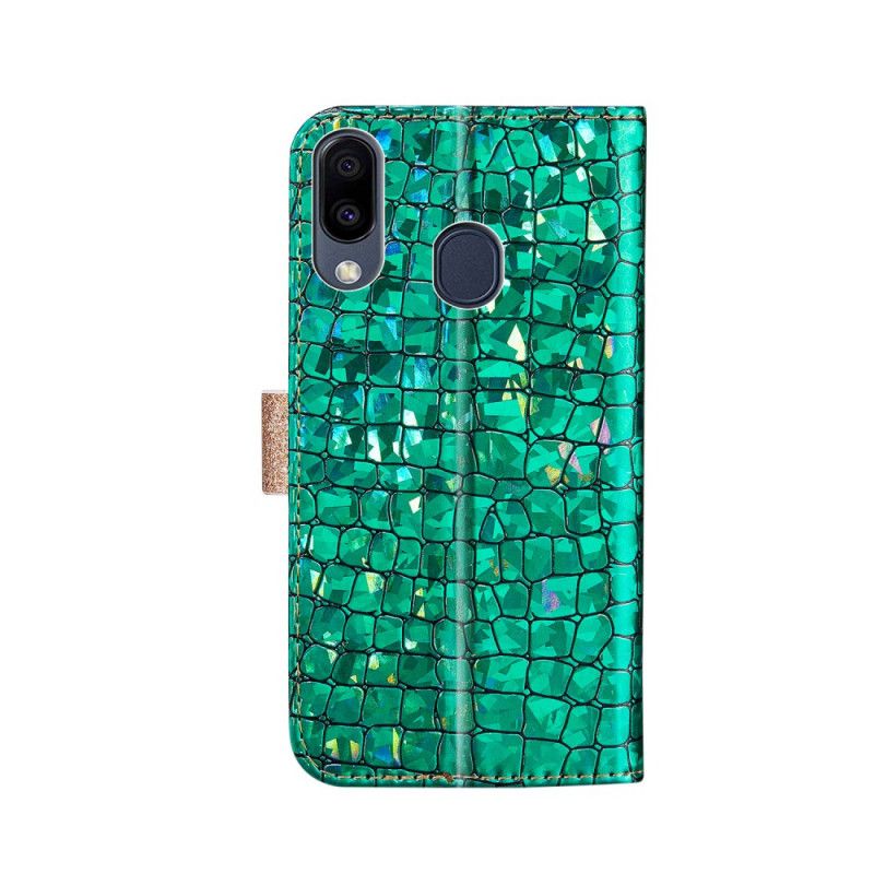 Housse Samsung Galaxy A20e Croco Diamants