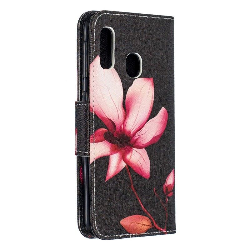 Housse Samsung Galaxy A20e Fleur Rose