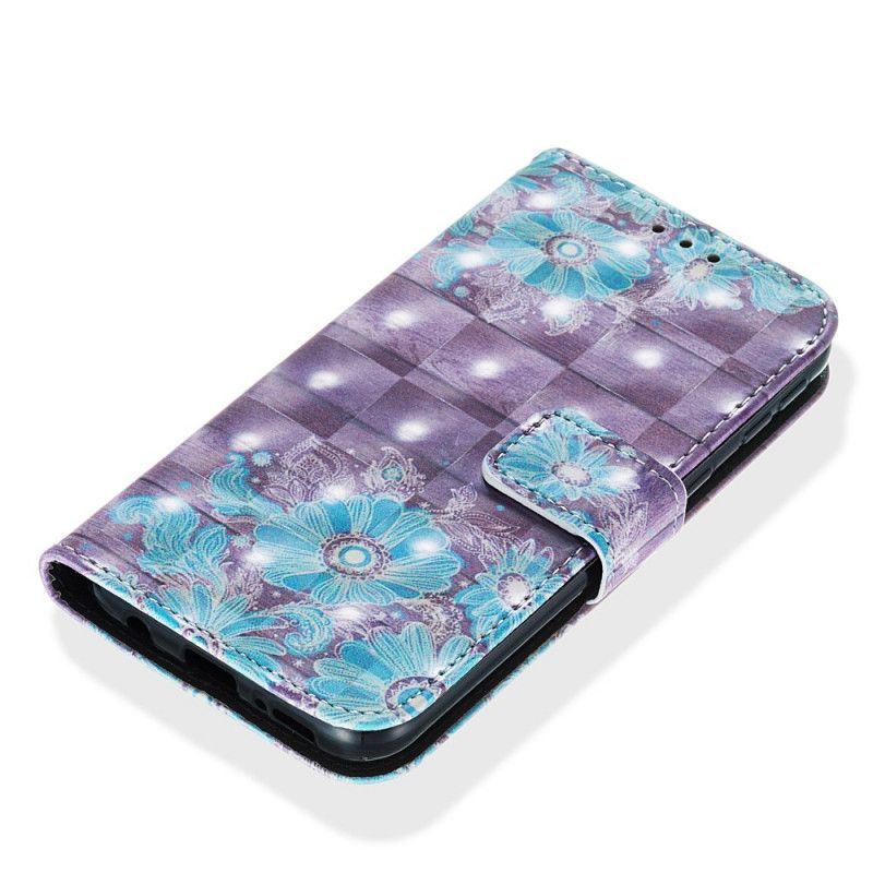 Housse Samsung Galaxy A20e Fleurs Bleues