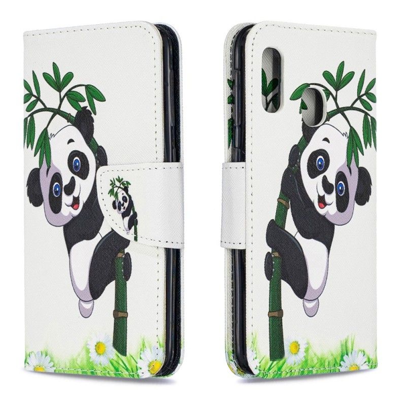 Housse Samsung Galaxy A20e Panda Sur Le Bambou