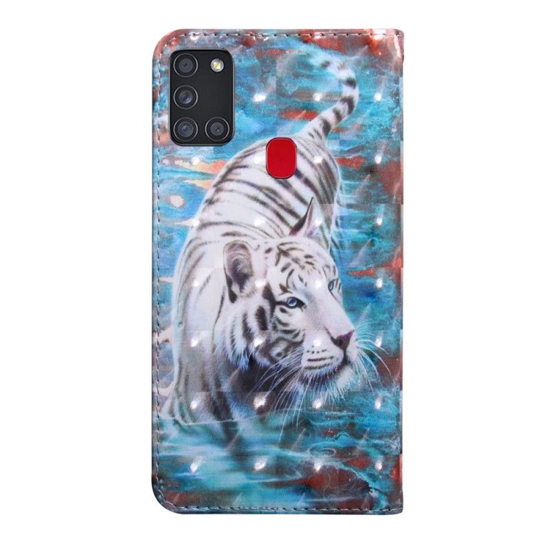 Housse Samsung Galaxy A21s Tigre Dans L'eau