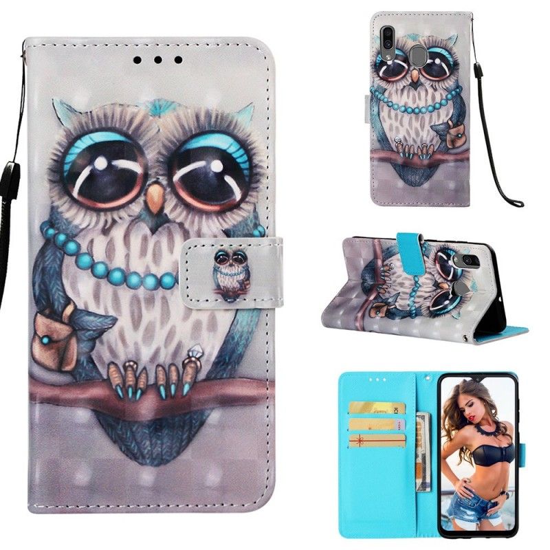 Housse Samsung Galaxy A30 Miss Hibou À Lanière