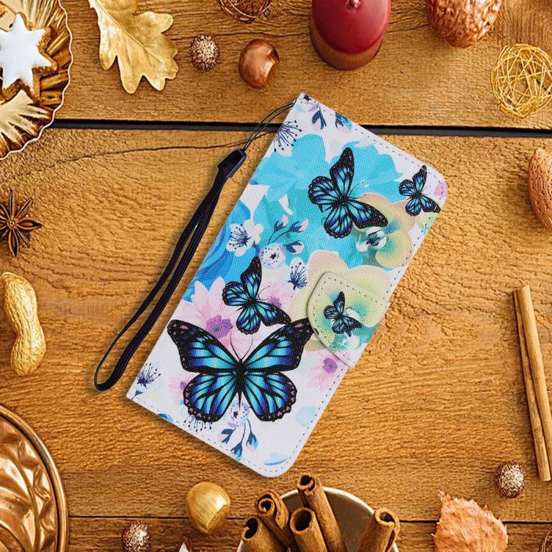 Housse Samsung Galaxy A32 5g Papillons Et Fleurs D'été