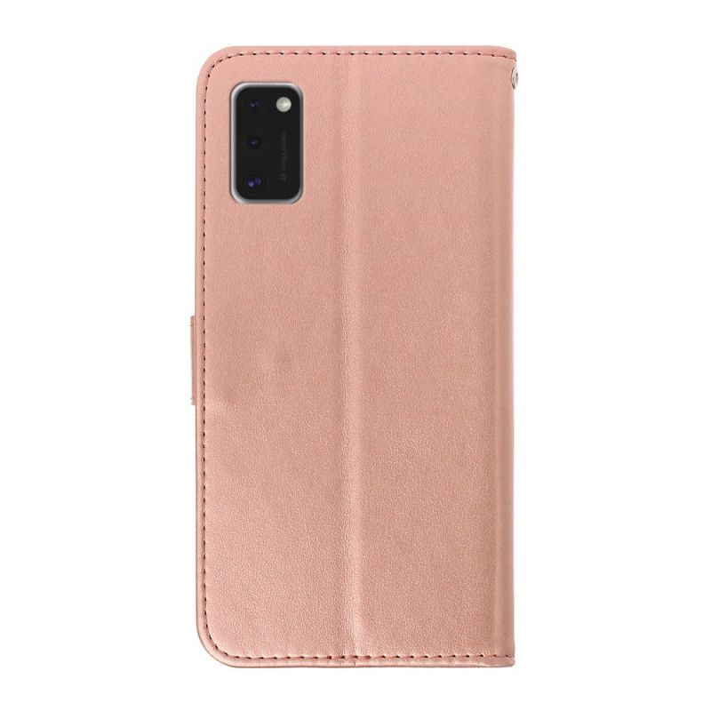 Housse Samsung Galaxy A41 Empreinte Floralie À Lanière