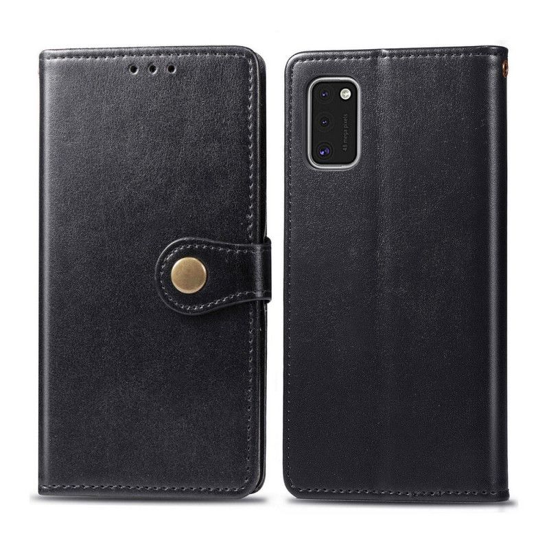 Housse Samsung Galaxy A41 Simili Cuir Et Fermoir Vintage