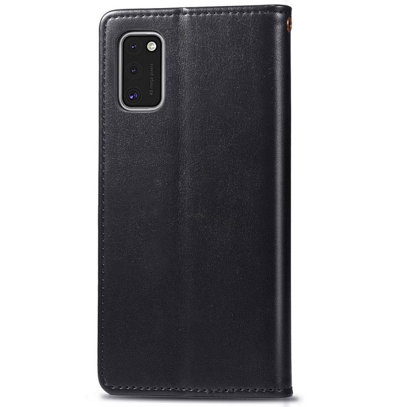 Housse Samsung Galaxy A41 Simili Cuir Et Fermoir Vintage