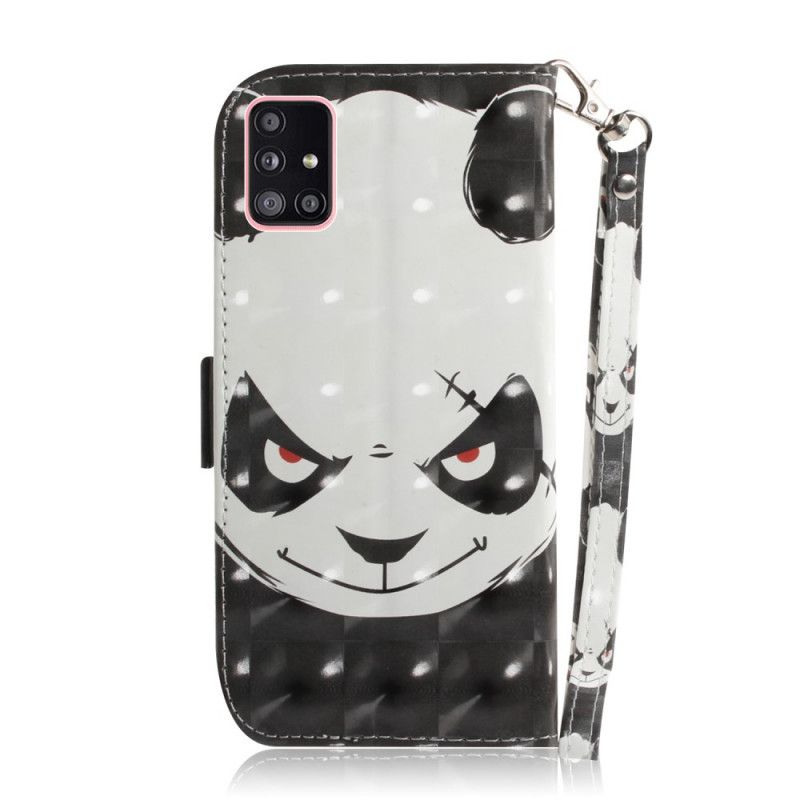 Housse Samsung Galaxy A51 5g Angry Panda À Lanière