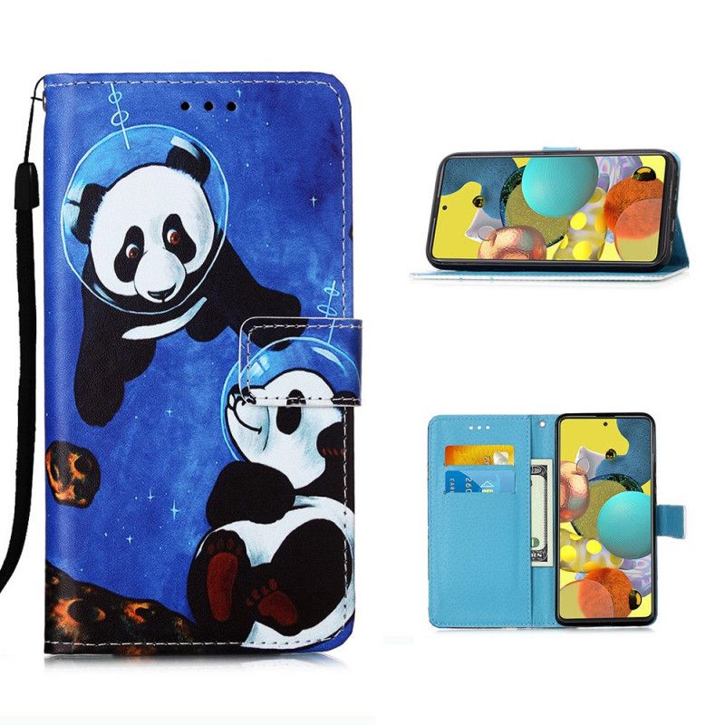 Housse Samsung Galaxy A51 5g Panda Cosmonautes