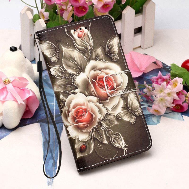 Housse Samsung Galaxy A51 5g Roses Dorées